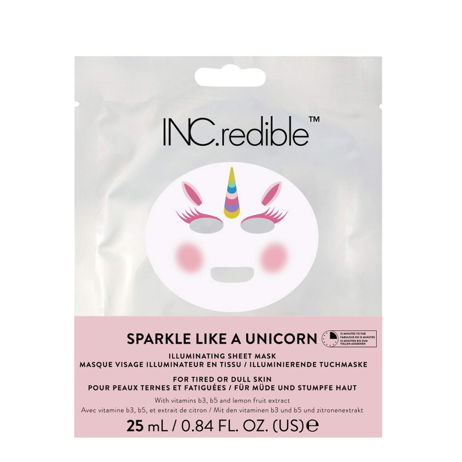 INC.redible Sparkle Like a Unicorn Illuminating Sheet Mask INC.redible Sparkle Like a Unicorn Illuminating Sheet Mask 1