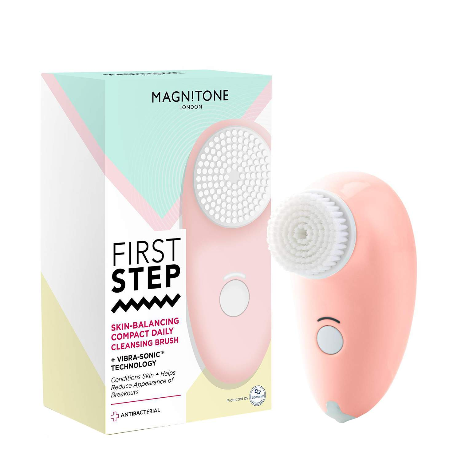 Magnitone London The First Step Compact Cleansing Brush - Pink Magnitone London The First Step Compact Cleansing Brush - Pink 1