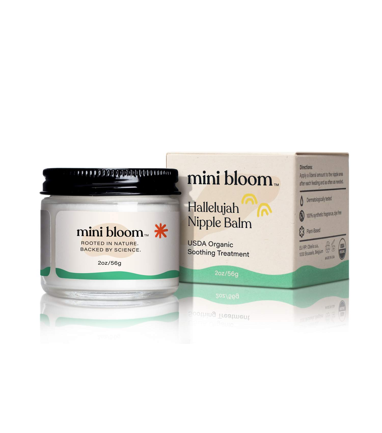 Mini Bloom  HALLELUJAH NIPPLE BALM - USDA Organic Soothing Treatment  1
