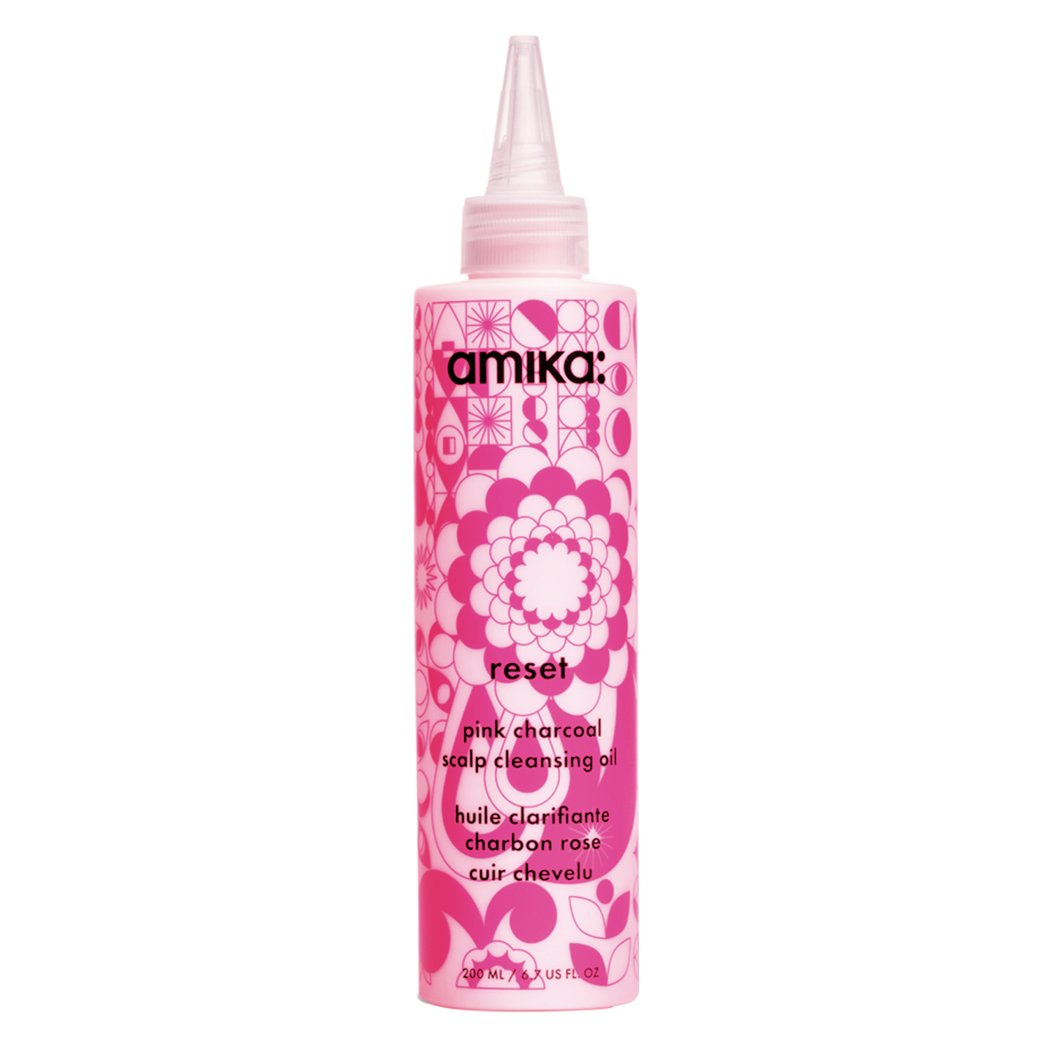 amika RESET pink charcoal scalp cleansing oil  1